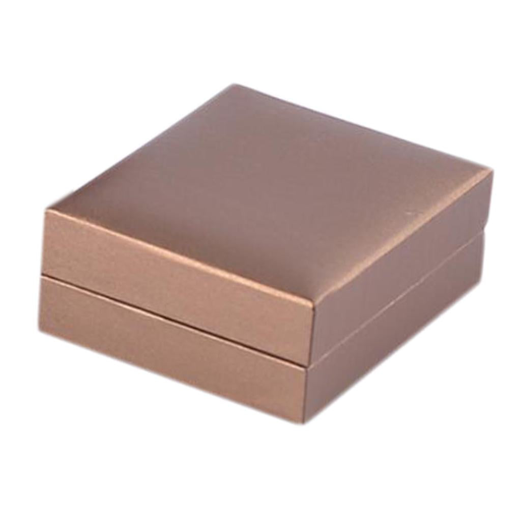 Pendant Packaging Box Pendant Storage Box for Gifts Gold Coffee