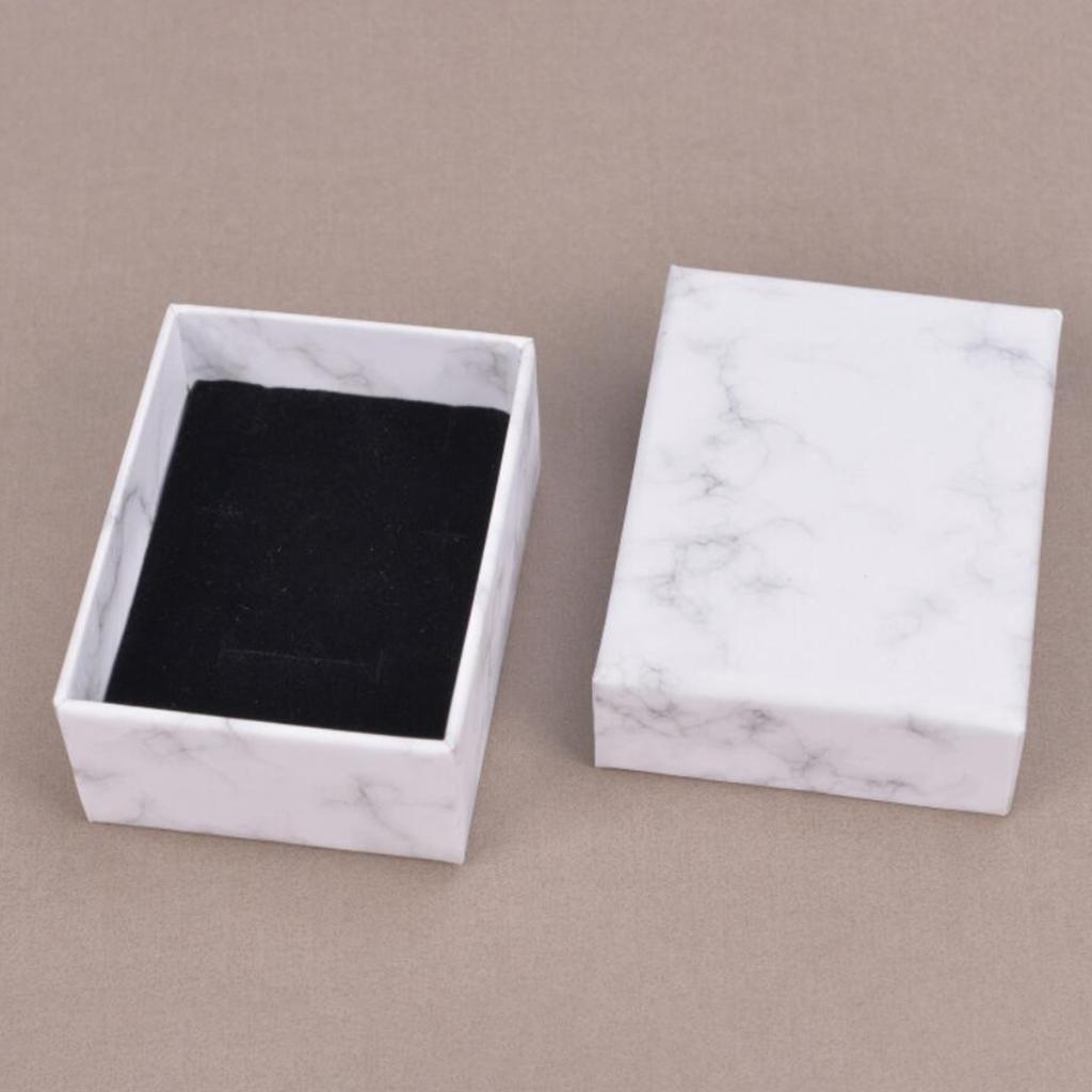 Marbling Cardboard Jewellery Gift Box Wedding Favour Cotton Cushion B