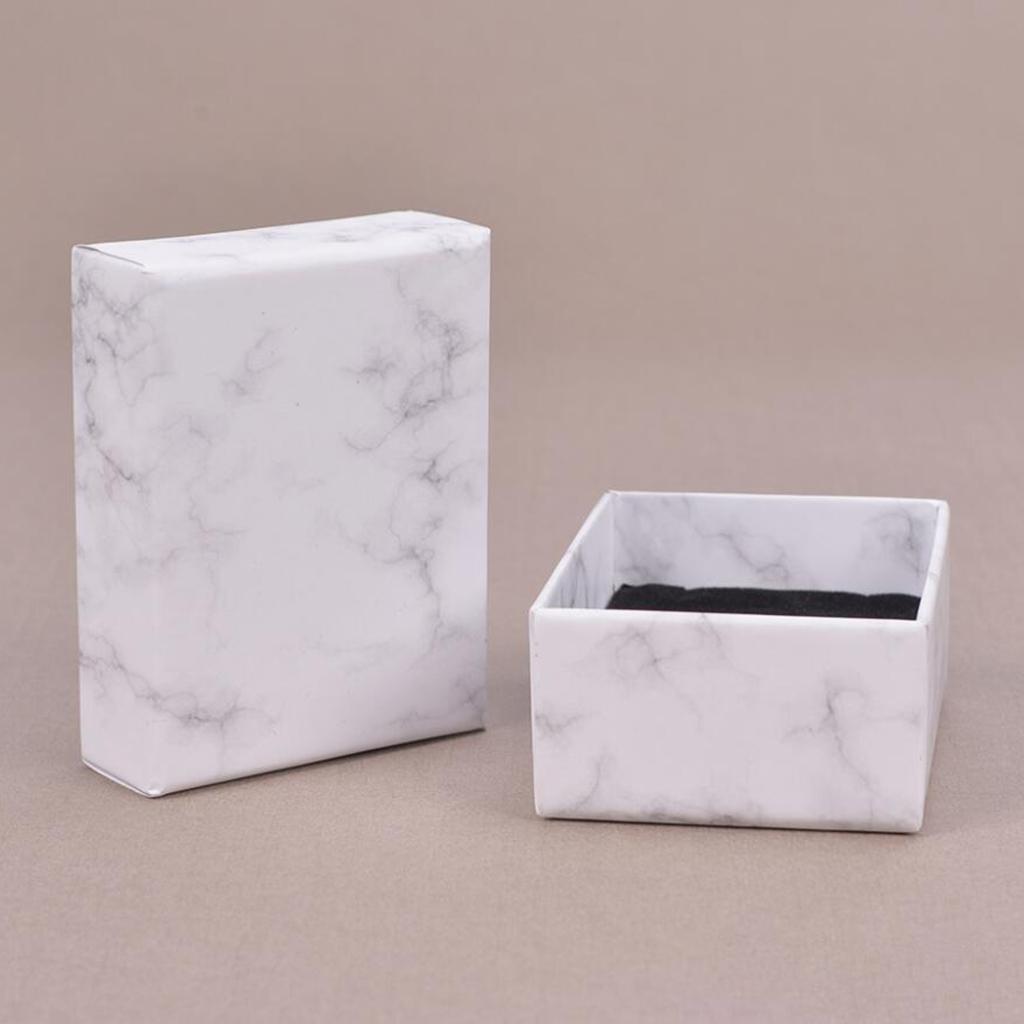 Marbling Cardboard Jewellery Gift Box Wedding Favour Cotton Cushion B