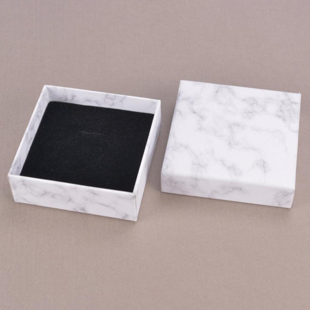 Marbling Cardboard Jewellery Gift Box Wedding Favour Cotton Cushion C