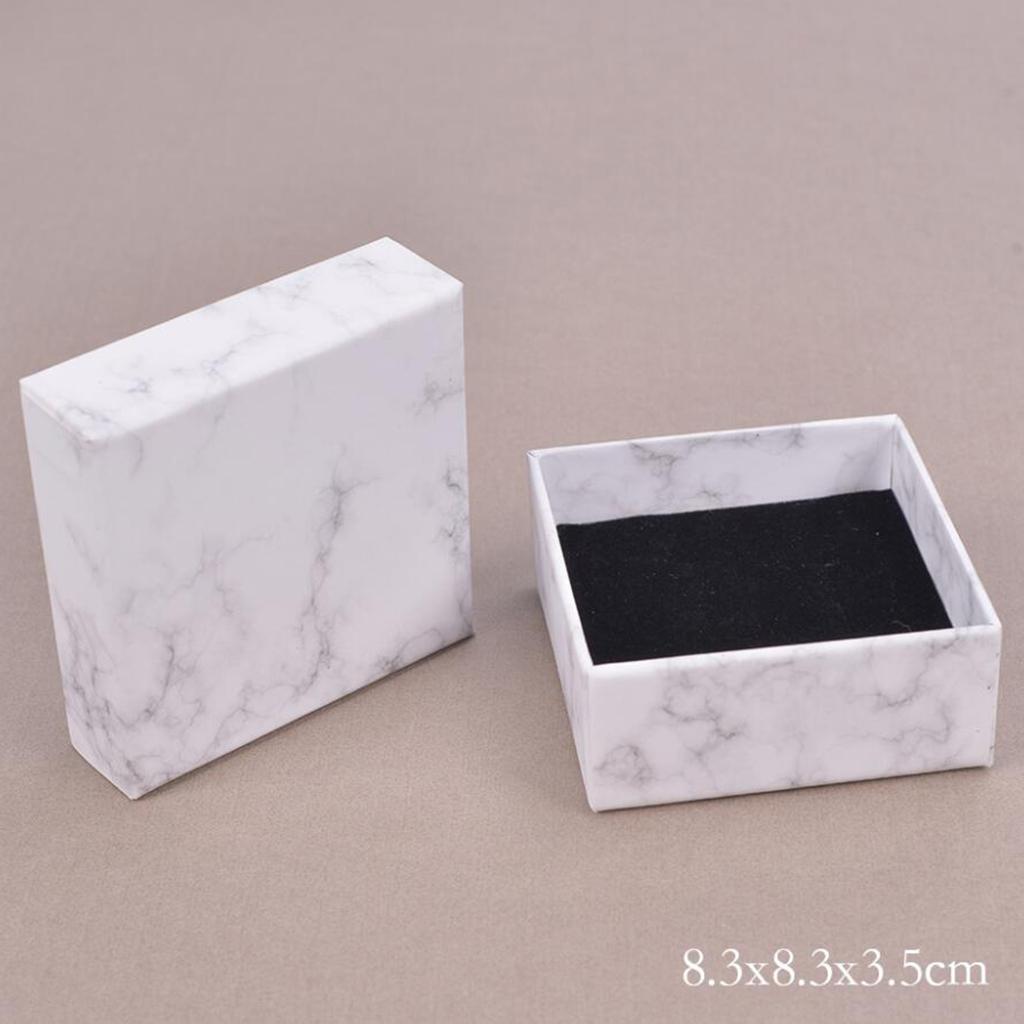 Marbling Cardboard Jewellery Gift Box Wedding Favour Cotton Cushion C