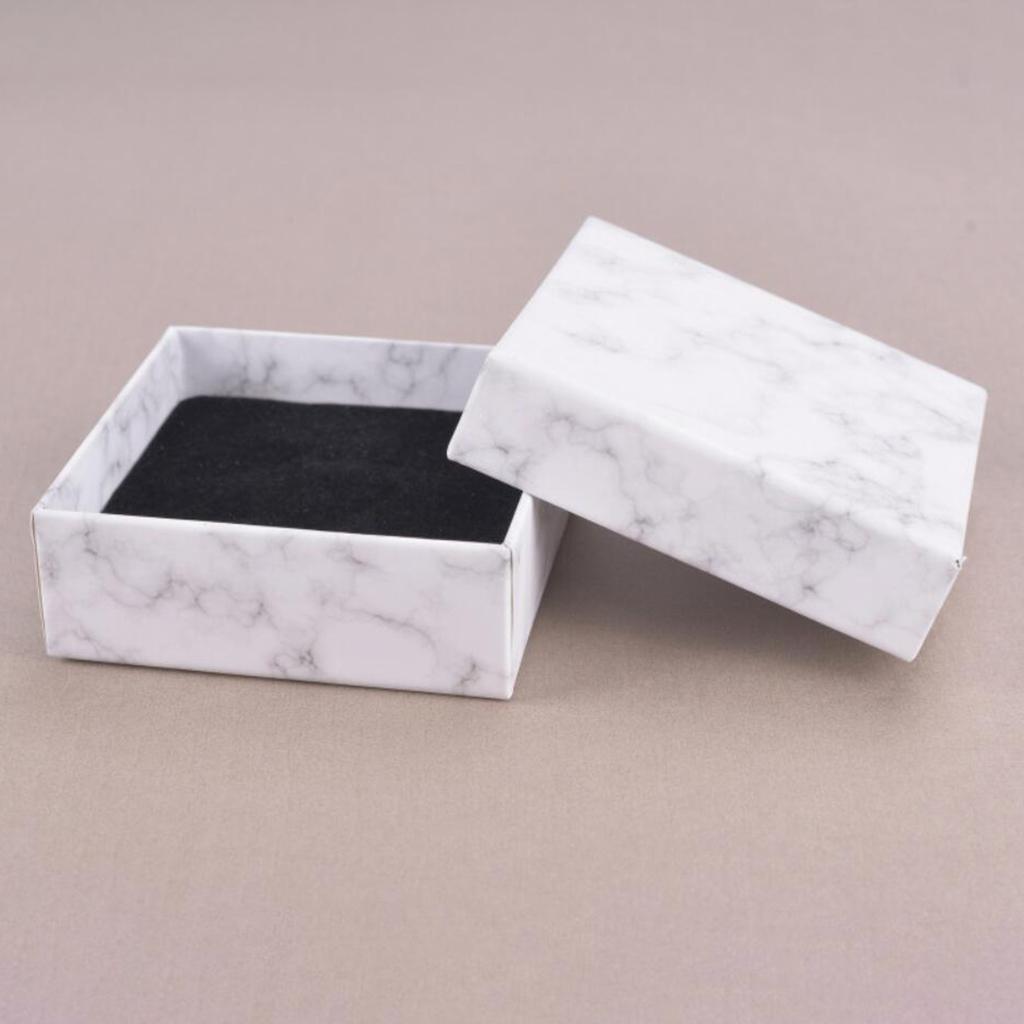 Marbling Cardboard Jewellery Gift Box Wedding Favour Cotton Cushion D