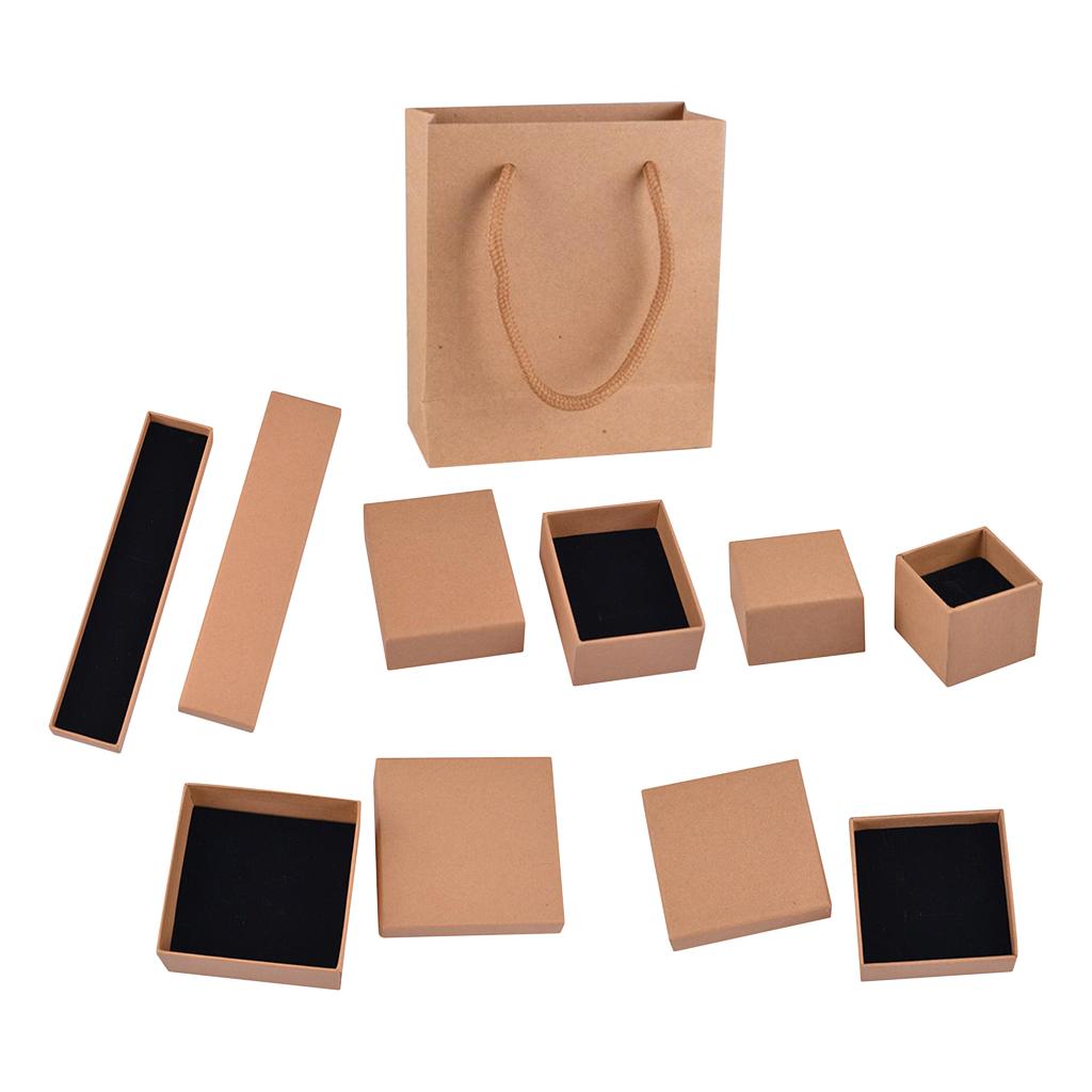 Kraft Cardboard Jewellery Gift Box Wedding Favour Cotton Cushion A