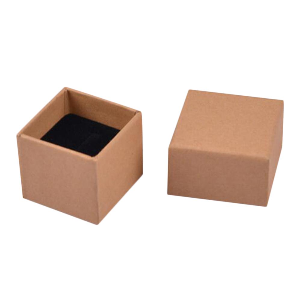 Kraft Cardboard Jewellery Gift Box Wedding Favour Cotton Cushion A