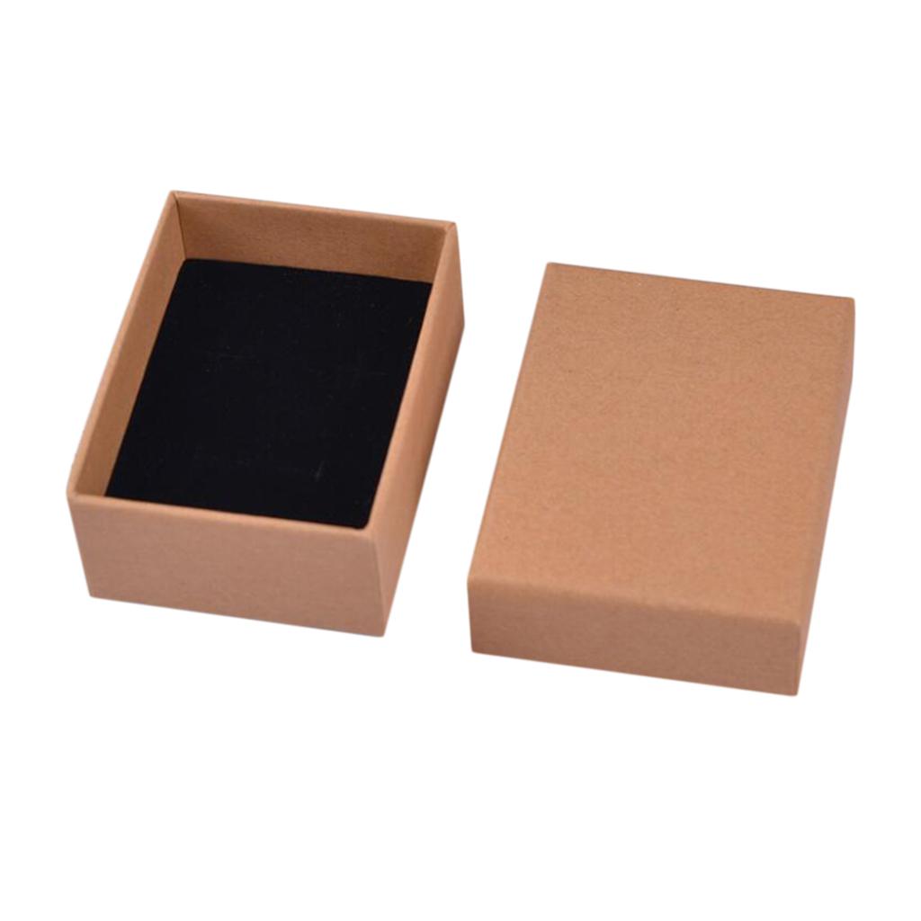 Kraft Cardboard Jewellery Gift Box Wedding Favour Cotton Cushion B