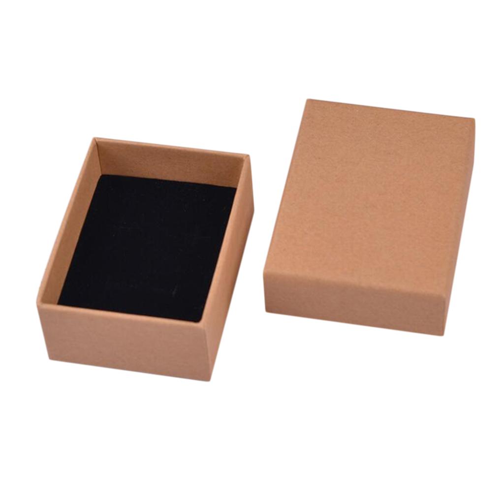 Kraft Cardboard Jewellery Gift Box Wedding Favour Cotton Cushion B