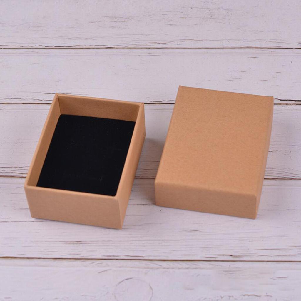 Kraft Cardboard Jewellery Gift Box Wedding Favour Cotton Cushion B