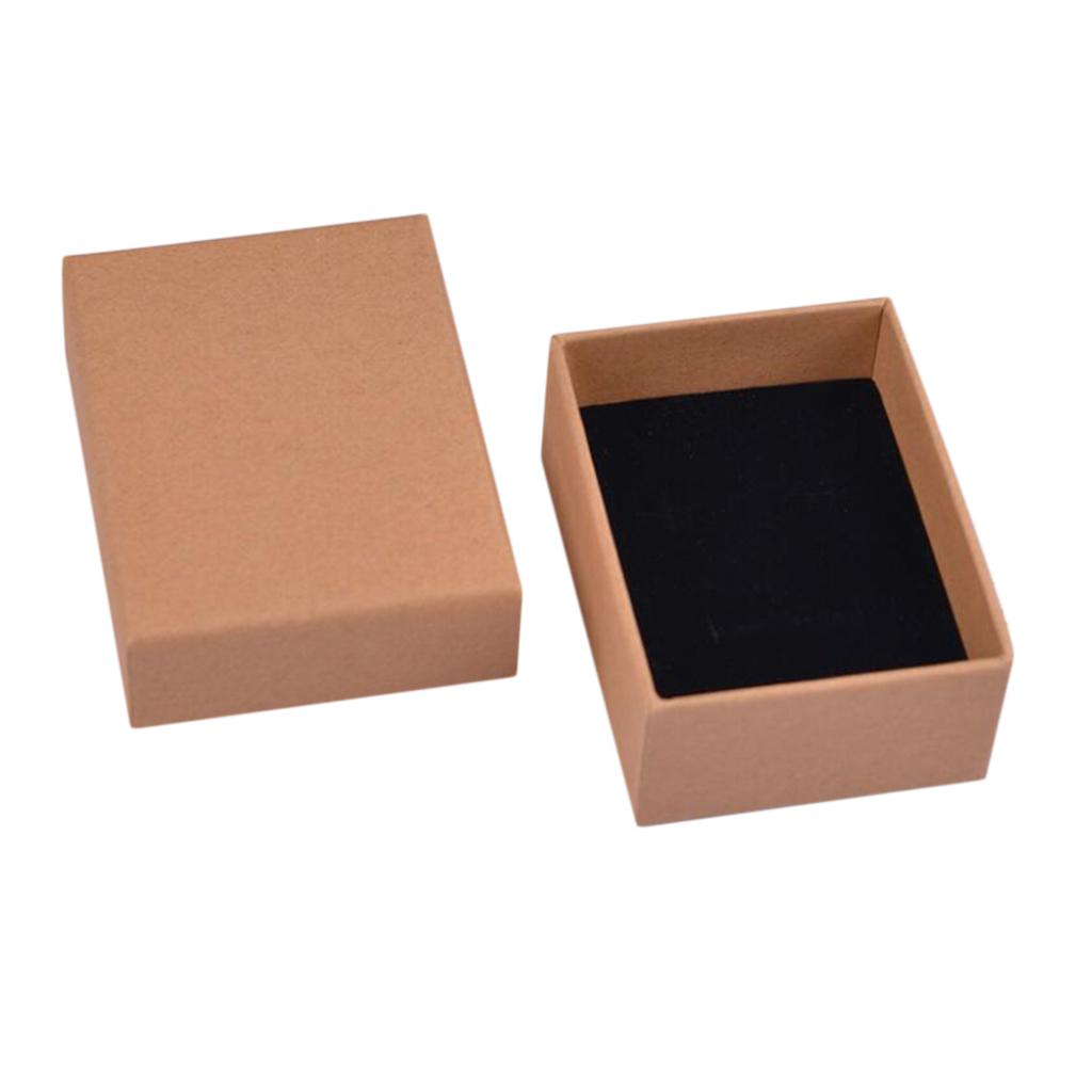 Kraft Cardboard Jewellery Gift Box Wedding Favour Cotton Cushion B