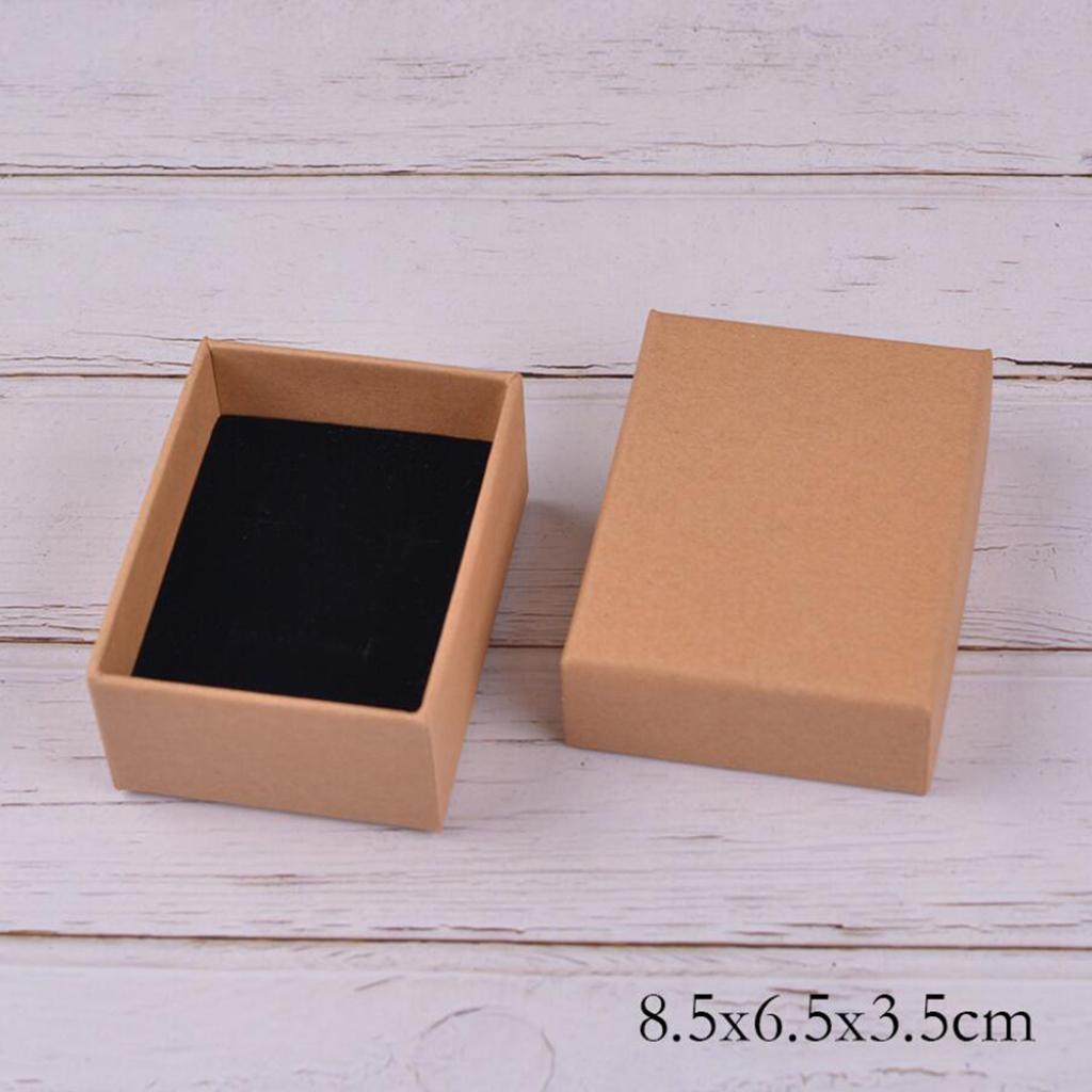 Kraft Cardboard Jewellery Gift Box Wedding Favour Cotton Cushion B