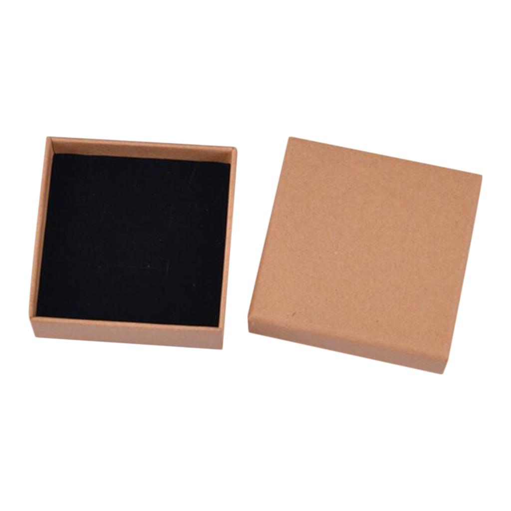 Kraft Cardboard Jewellery Gift Box Wedding Favour Cotton Cushion C