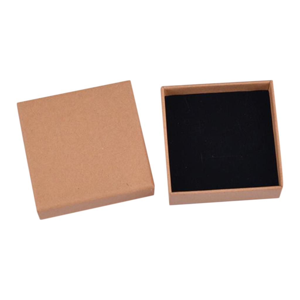 Kraft Cardboard Jewellery Gift Box Wedding Favour Cotton Cushion C