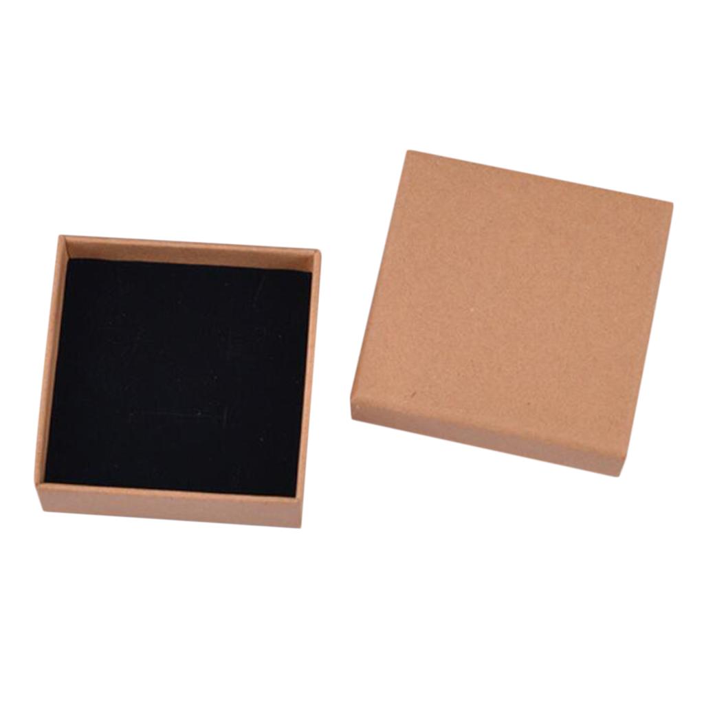 Kraft Cardboard Jewellery Gift Box Wedding Favour Cotton Cushion C