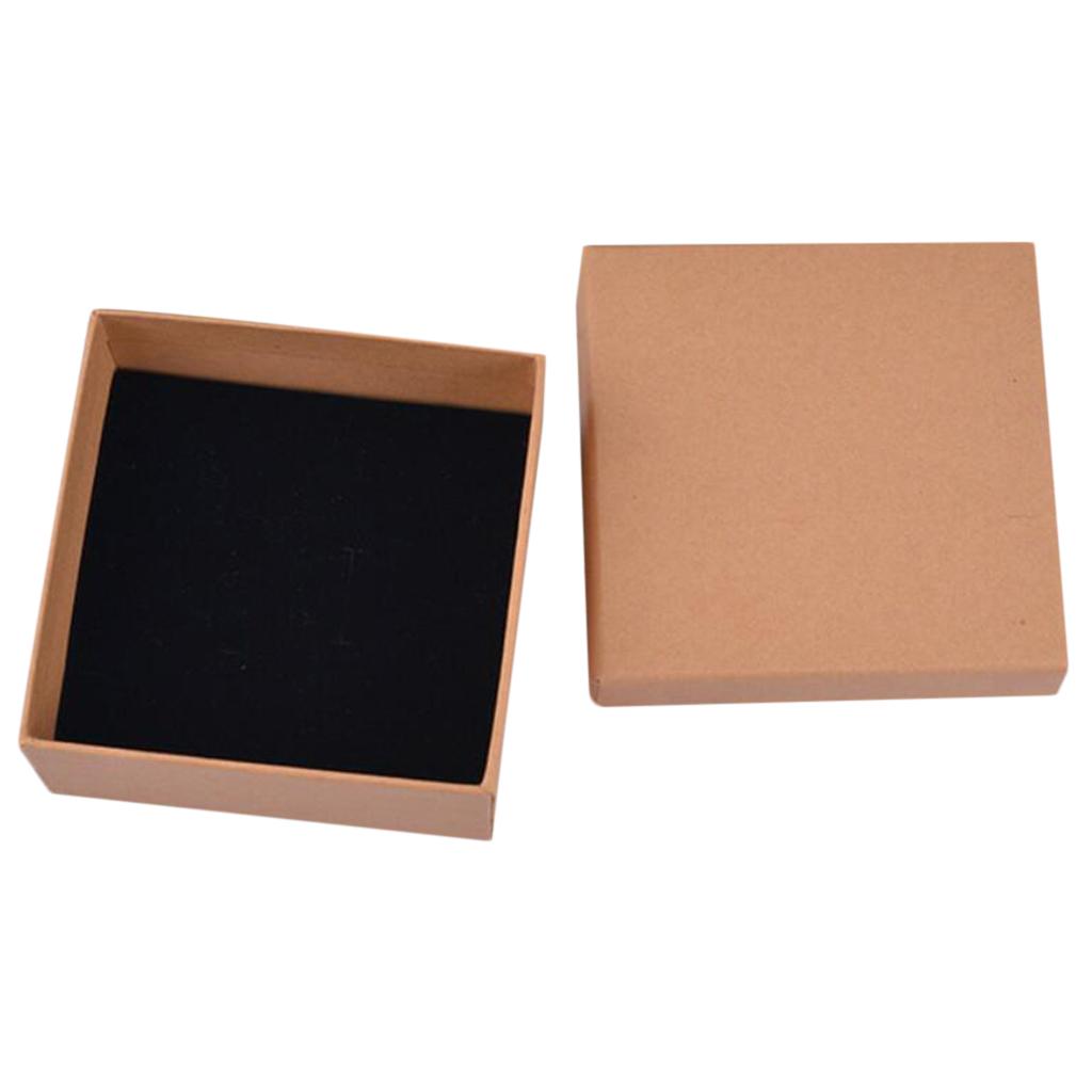 Kraft Cardboard Jewellery Gift Box Wedding Favour Cotton Cushion D