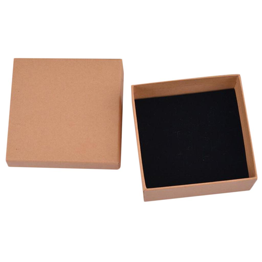 Kraft Cardboard Jewellery Gift Box Wedding Favour Cotton Cushion D