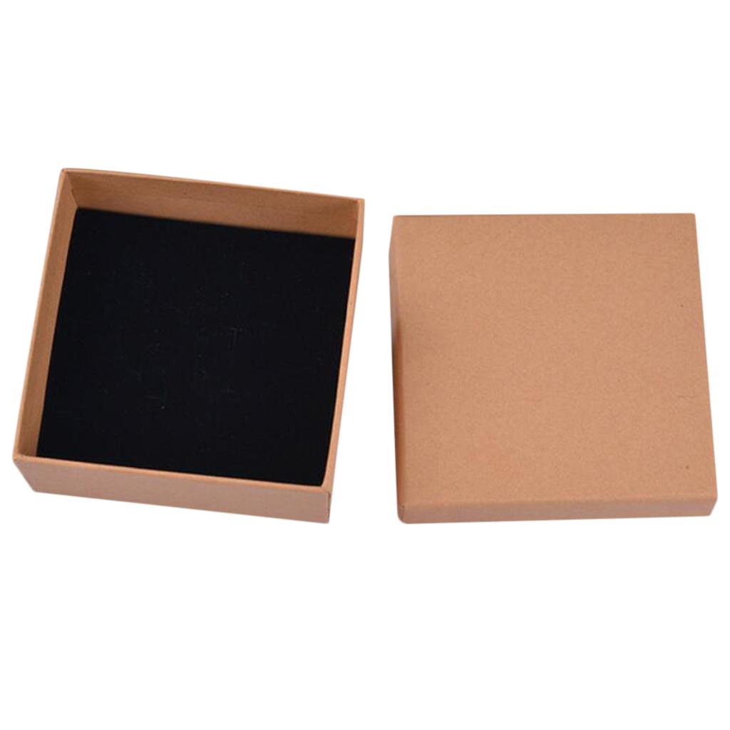 Kraft Cardboard Jewellery Gift Box Wedding Favour Cotton Cushion D