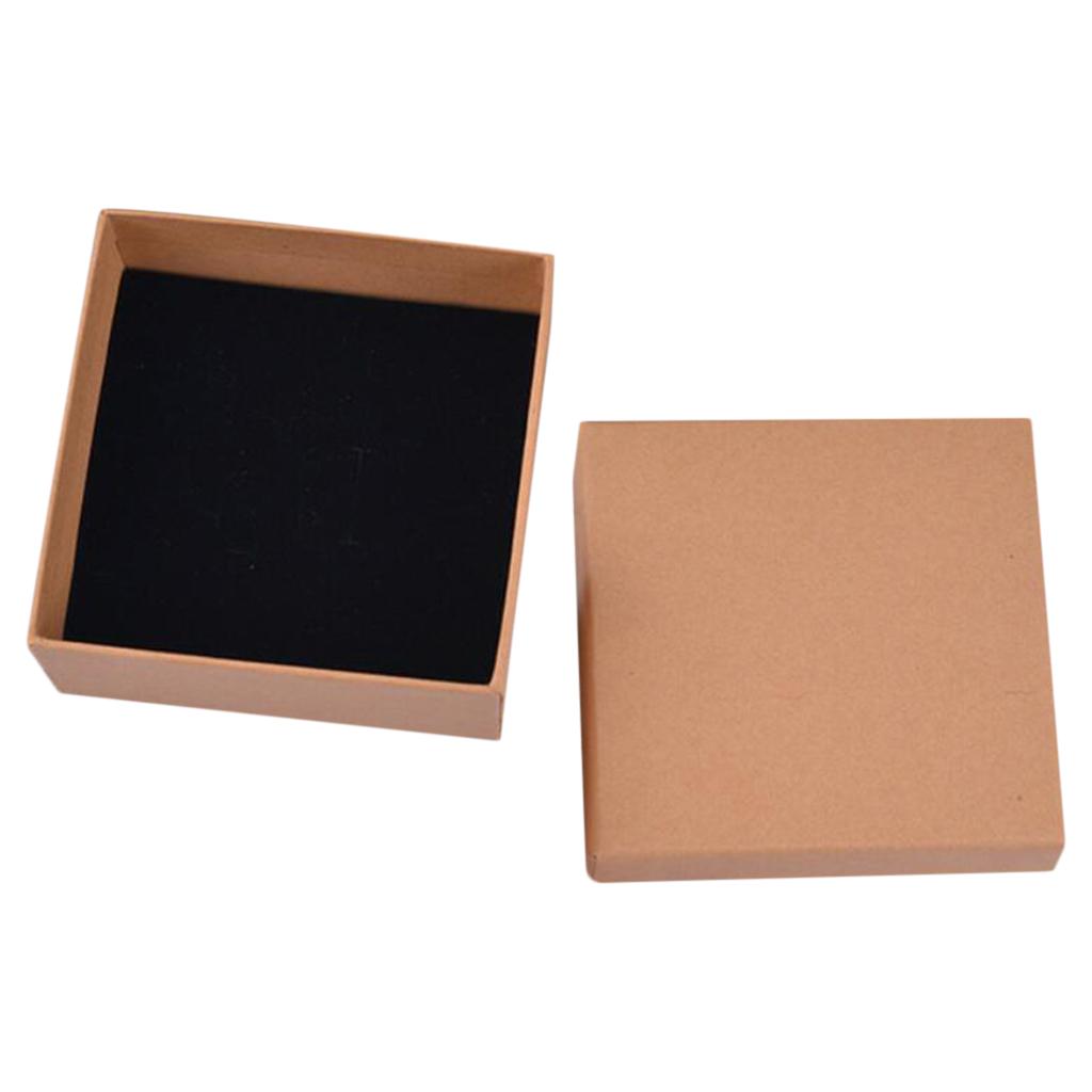 Kraft Cardboard Jewellery Gift Box Wedding Favour Cotton Cushion D