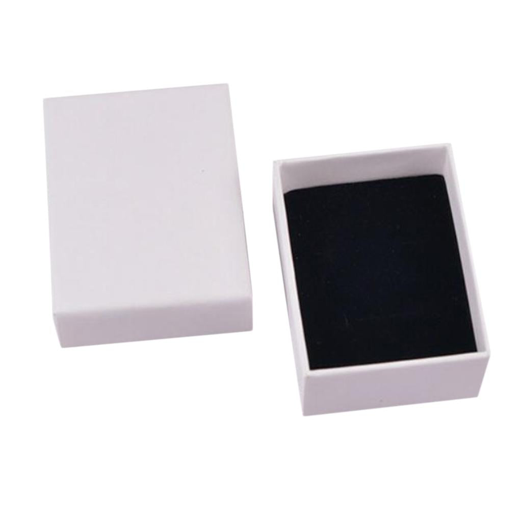 White Kraft Cardboard Jewellery Gift Box Wedding Favour Cotton Cushion C