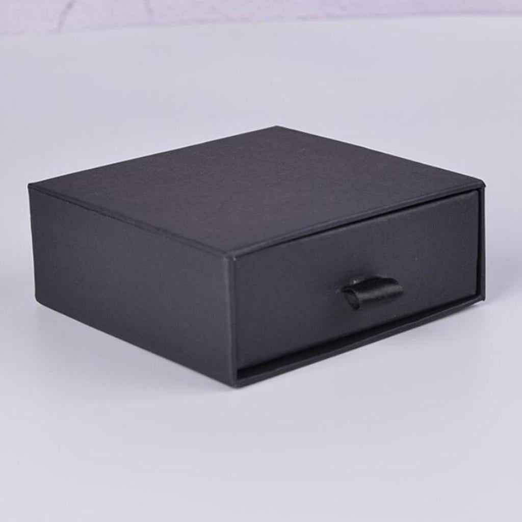 Cardboard Jewellery Gift Box Wedding Favour Cotton Cushion Black M