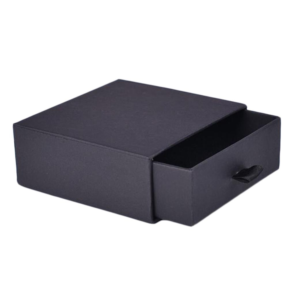 Cardboard Jewellery Gift Box Wedding Favour Cotton Cushion Black L