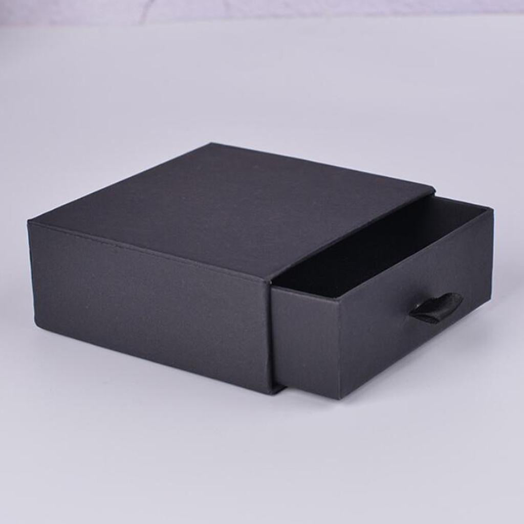 Cardboard Jewellery Gift Box Wedding Favour Cotton Cushion Black L