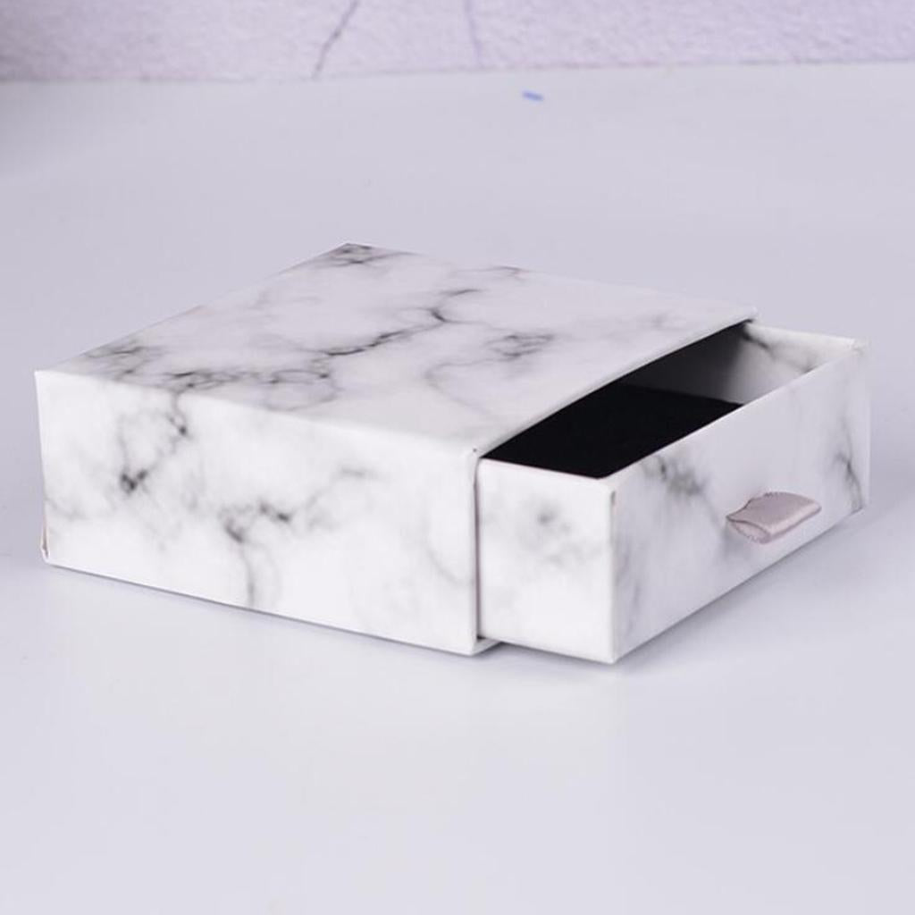 Cardboard Jewellery Gift Box Wedding Favour Cotton Cushion Marbling L