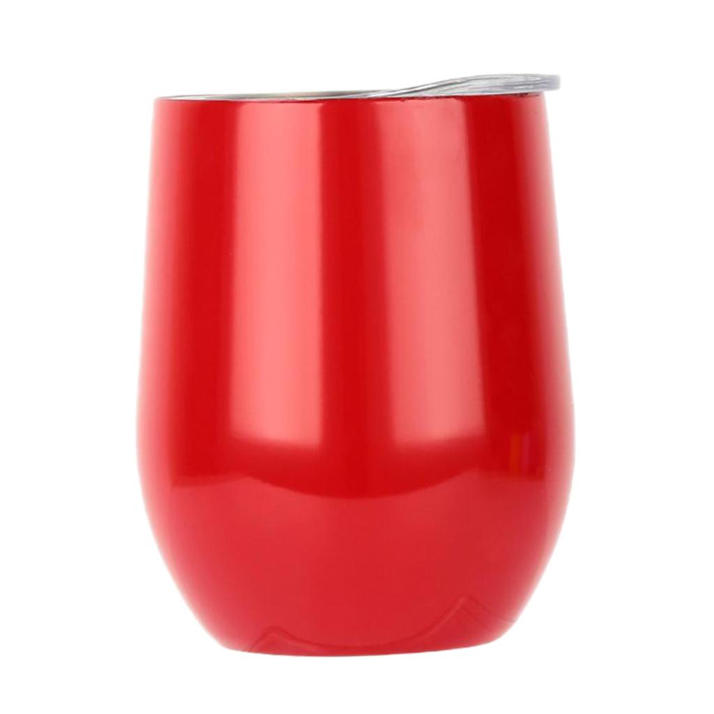 Insulated Stainless Steel Wine Double Wall Vacuum Cup 12OZ Red