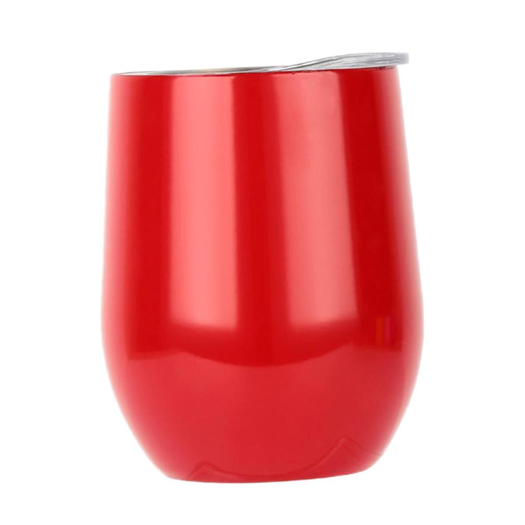 Insulated Stainless Steel Wine Double Wall Vacuum Cup 12OZ Red