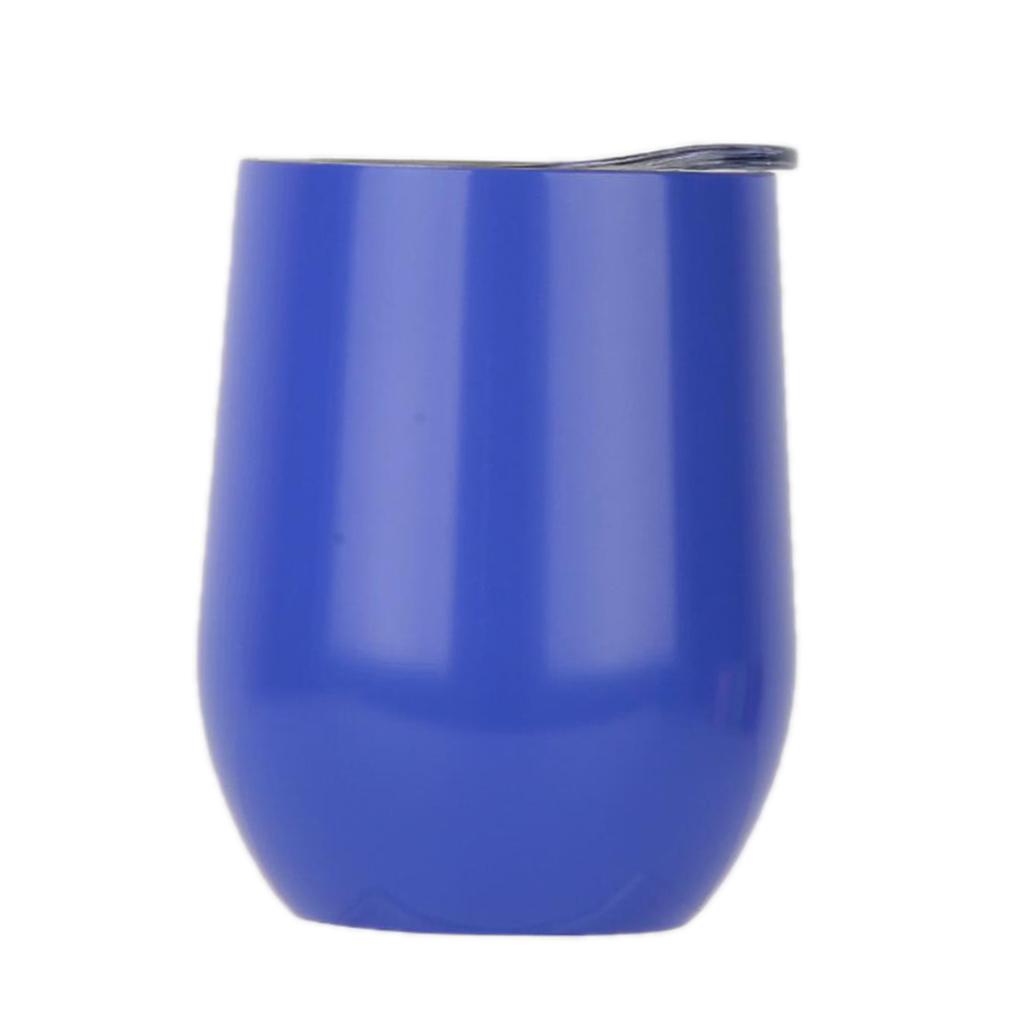 Insulated Stainless Steel Wine Double Wall Vacuum Cup 12OZ Blue