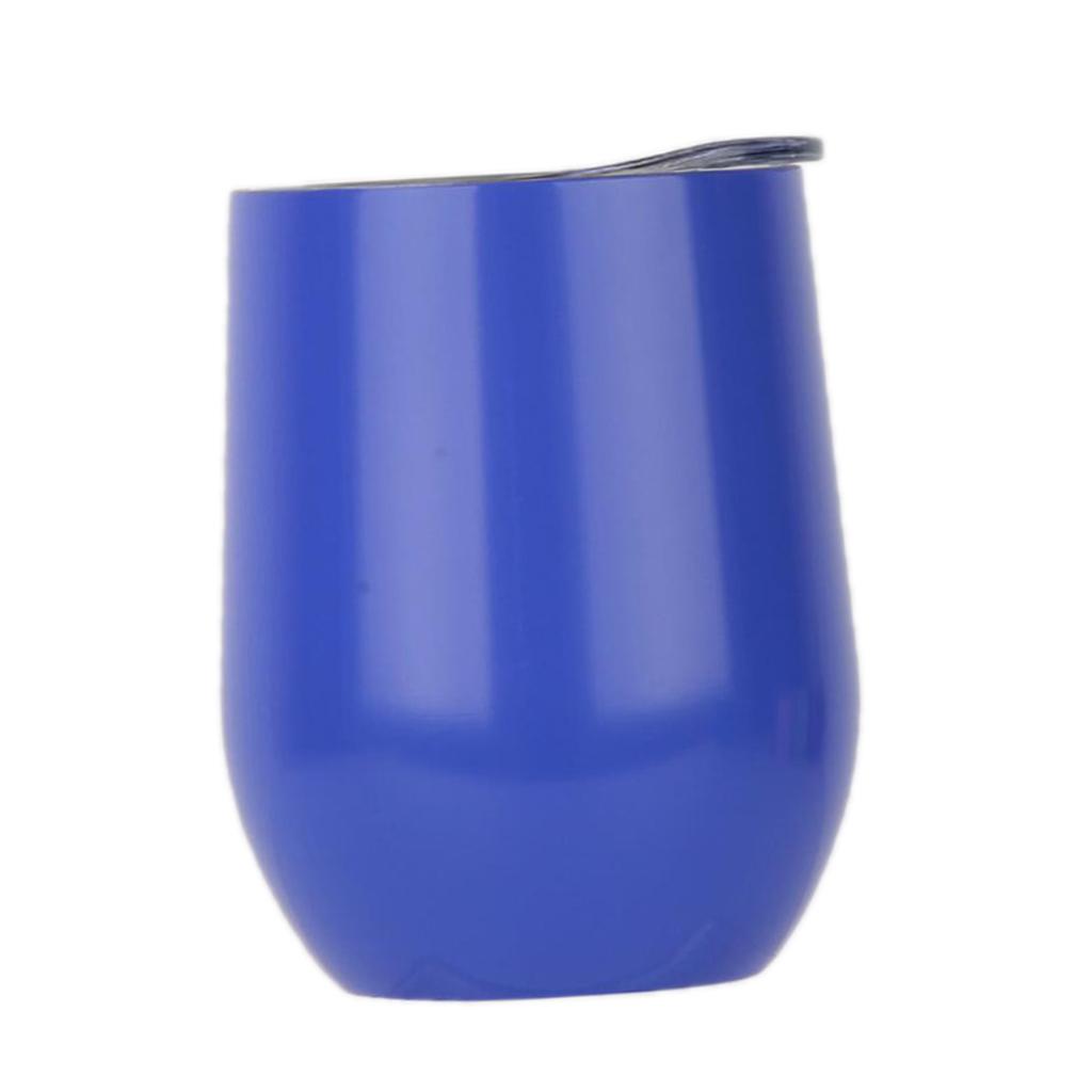 Insulated Stainless Steel Wine Double Wall Vacuum Cup 12OZ Blue