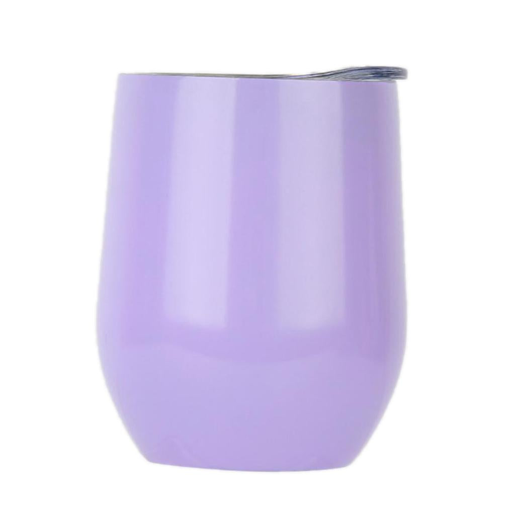 Insulated Stainless Steel Wine Double Wall Vacuum Cup 12OZ Purple