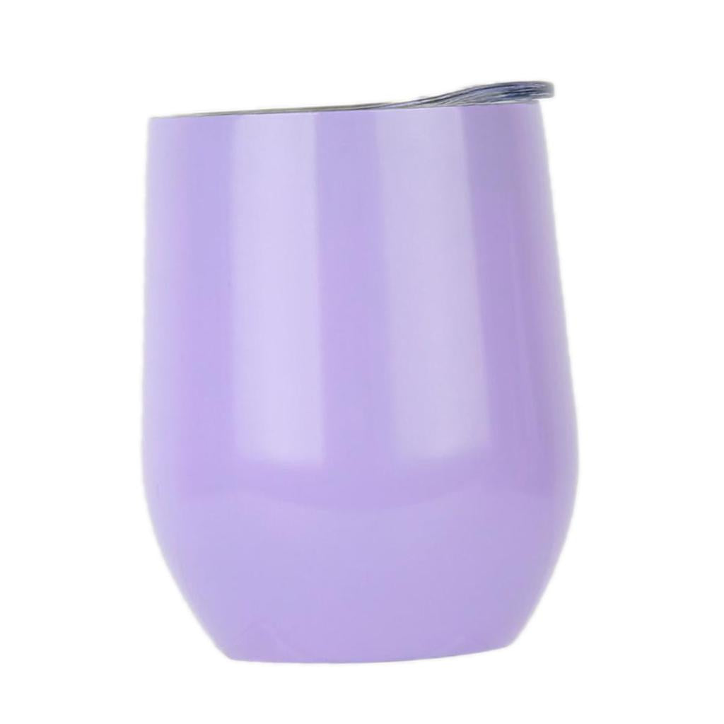 Insulated Stainless Steel Wine Double Wall Vacuum Cup 12OZ Purple