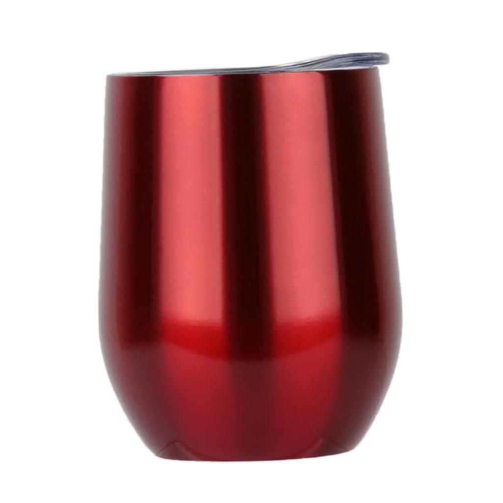 Insulated Stainless Steel Wine Double Wall Vacuum Cup 12OZ Deep Red