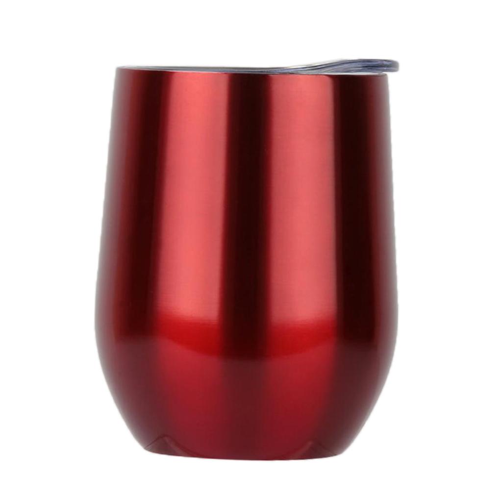 Insulated Stainless Steel Wine Double Wall Vacuum Cup 12OZ Deep Red