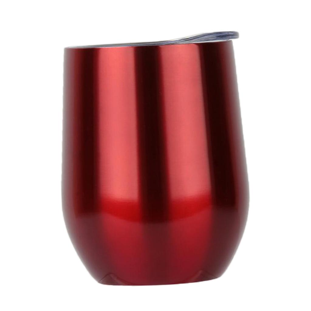 Insulated Stainless Steel Wine Double Wall Vacuum Cup 12OZ Deep Red