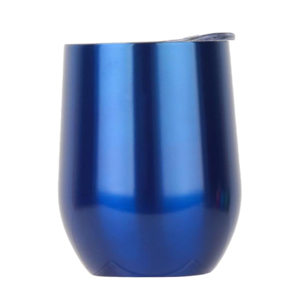 Insulated Stainless Steel Wine Double Wall Vacuum Cup 12oz Deep Blue