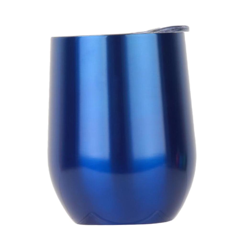 Insulated Stainless Steel Wine Double Wall Vacuum Cup 12oz Deep Blue