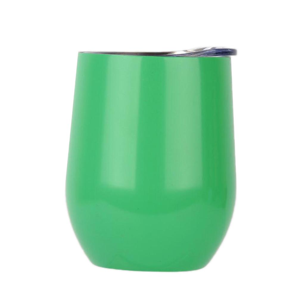 Insulated Stainless Steel Wine Double Wall Vacuum Cup 12oz Deep Green