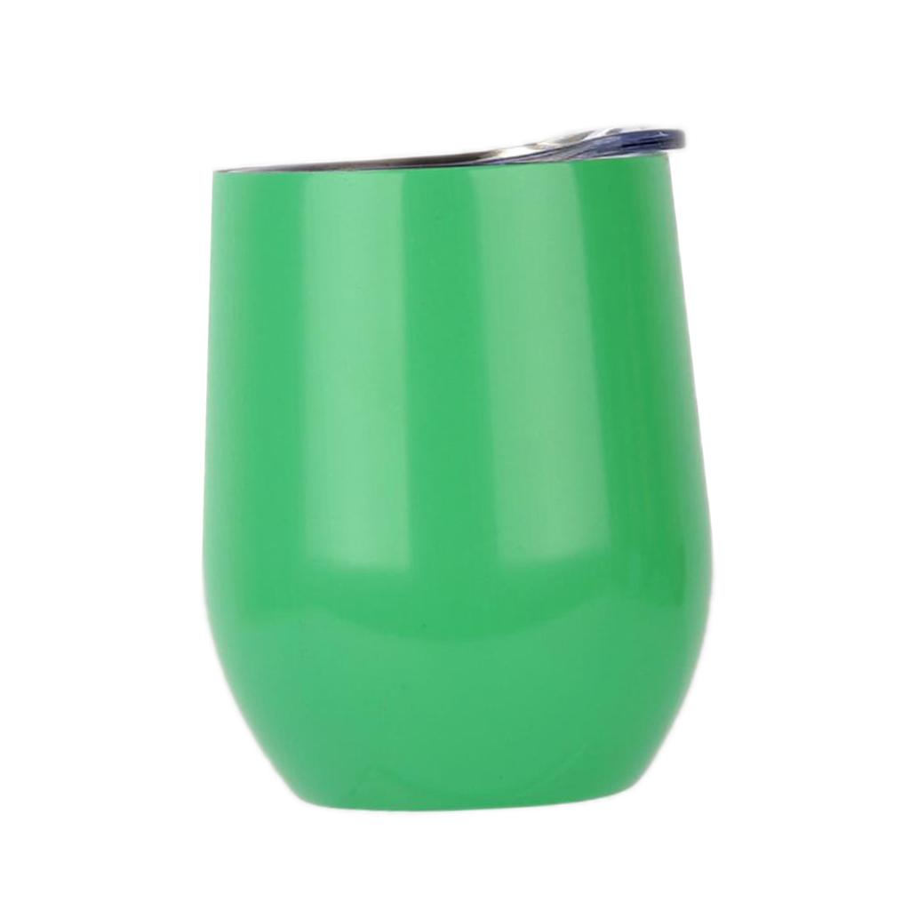 Insulated Stainless Steel Wine Double Wall Vacuum Cup 12oz Deep Green