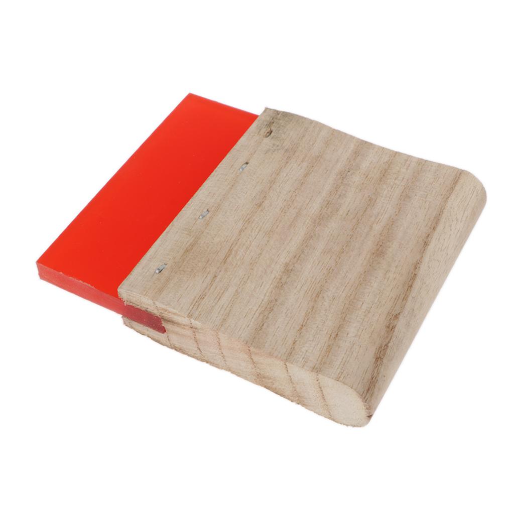 Screen Printing Squeegee Wooden Handle Ink Scraper Scratch Board red 10cm