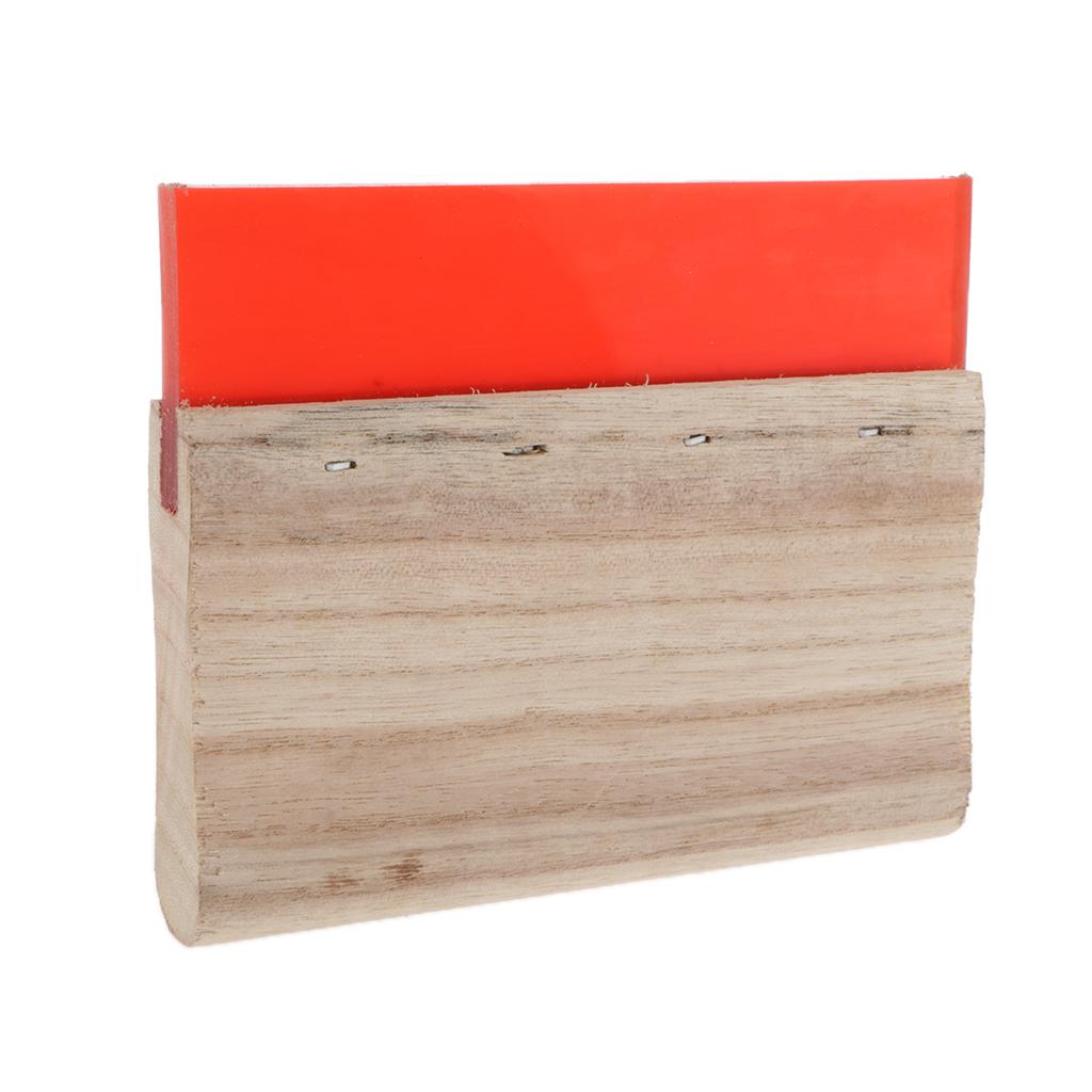 Screen Printing Squeegee Wooden Handle Ink Scraper Scratch Board red 15cm