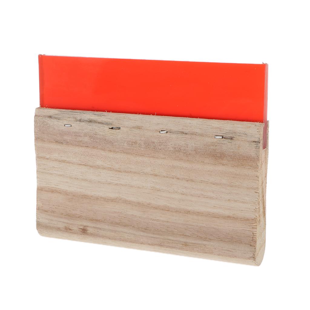 Screen Printing Squeegee Wooden Handle Ink Scraper Scratch Board red 15cm