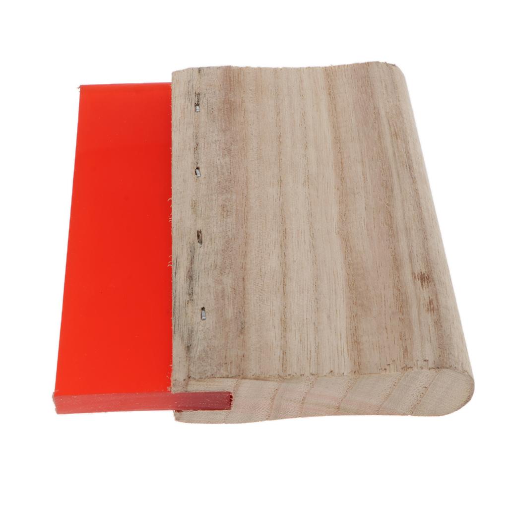 Screen Printing Squeegee Wooden Handle Ink Scraper Scratch Board red 15cm