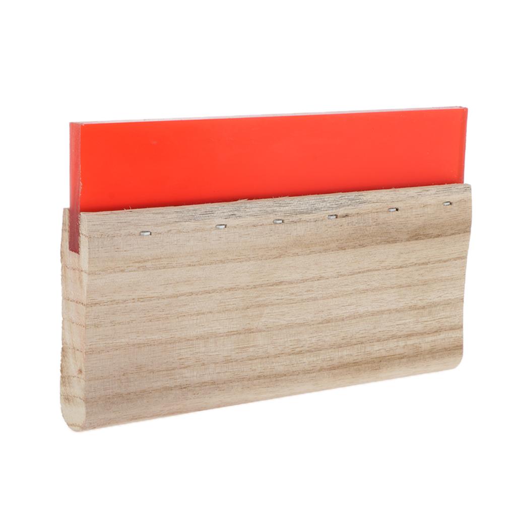 Screen Printing Squeegee Wooden Handle Ink Scraper Scratch Board red 20cm