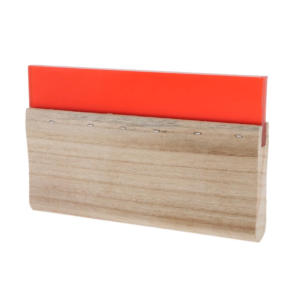 Screen Printing Squeegee Wooden Handle Ink Scraper Scratch Board red 20cm