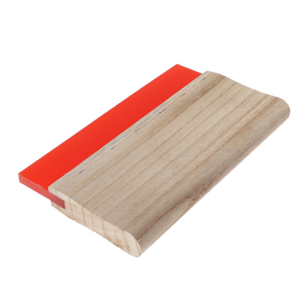 Screen Printing Squeegee Wooden Handle Ink Scraper Scratch Board red 20cm
