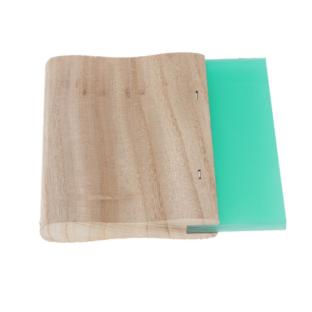 Screen Printing Squeegee Wooden Handle Ink Scraper Scratch Board green 10cm