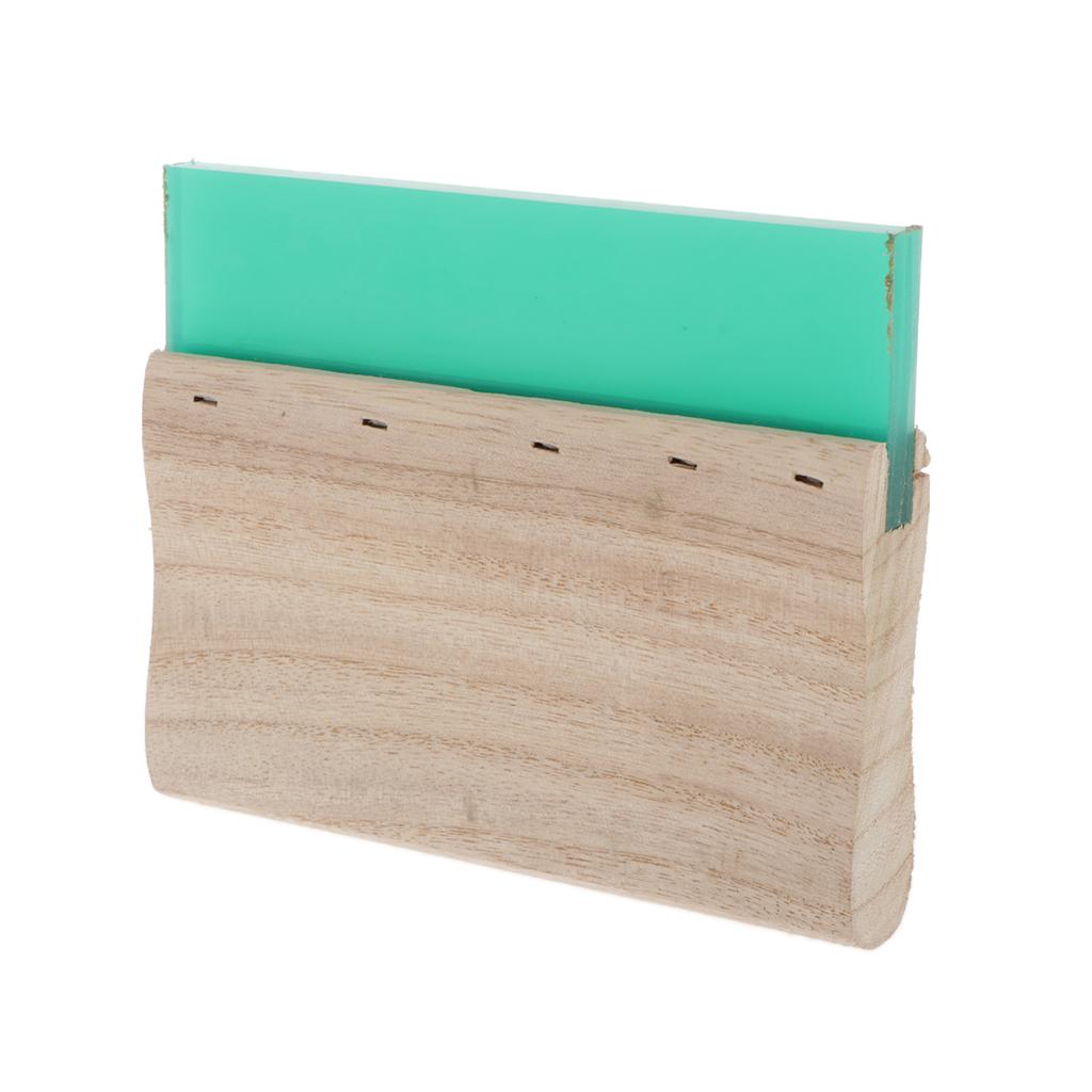 Screen Printing Squeegee Wooden Handle Ink Scraper Scratch Board green 15cm