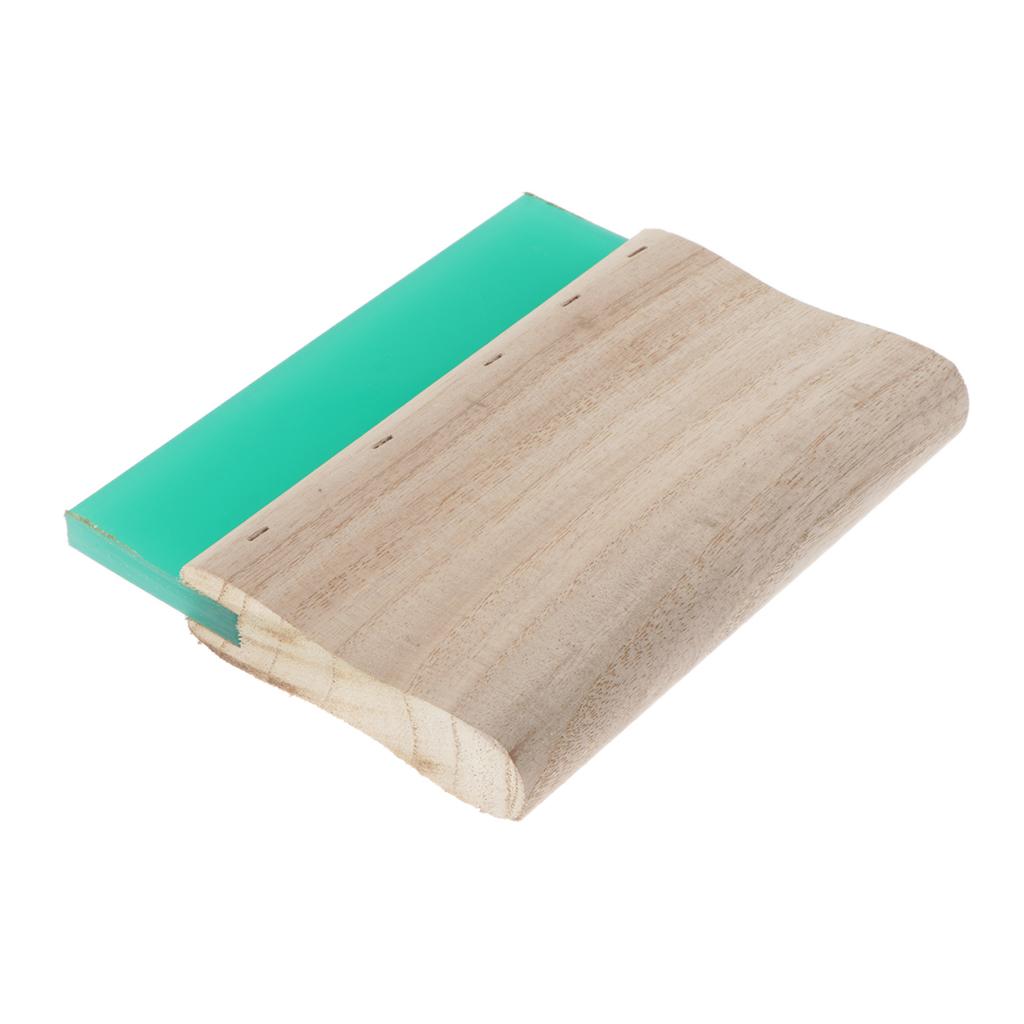 Screen Printing Squeegee Wooden Handle Ink Scraper Scratch Board green 15cm