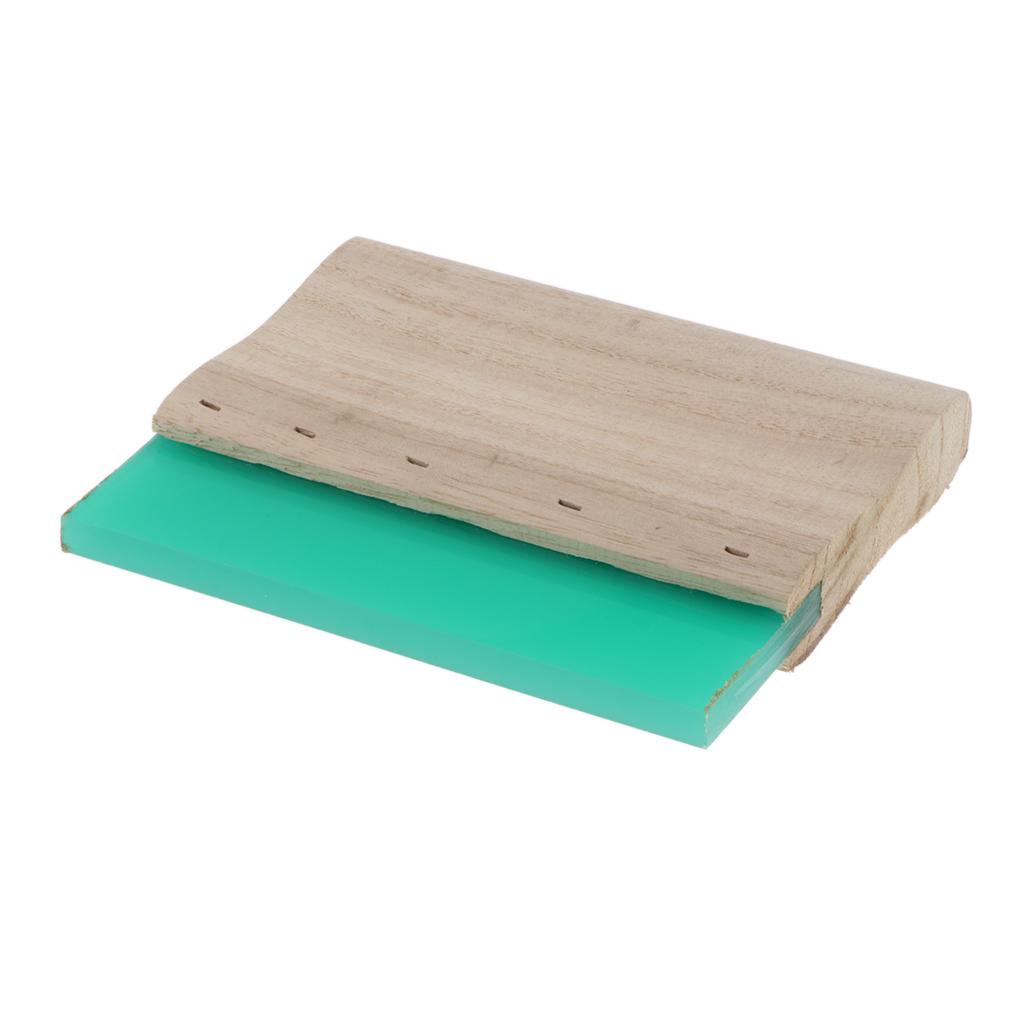 Screen Printing Squeegee Wooden Handle Ink Scraper Scratch Board green 15cm