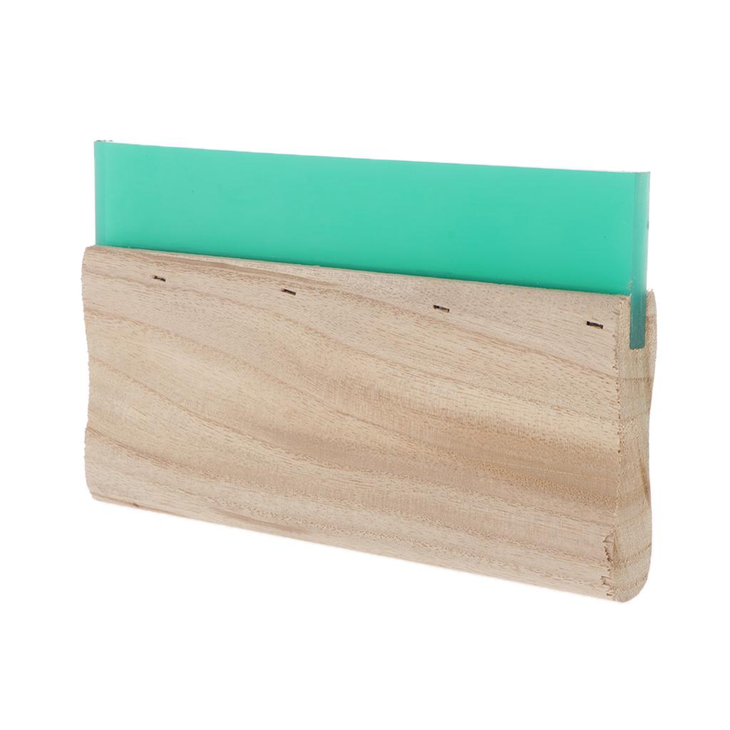 Screen Printing Squeegee Wooden Handle Ink Scraper Scratch Board green 20cm